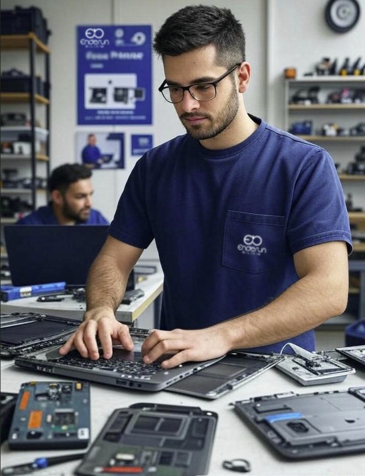 Bursa laptop tamiri teknisyeni çalışıyor